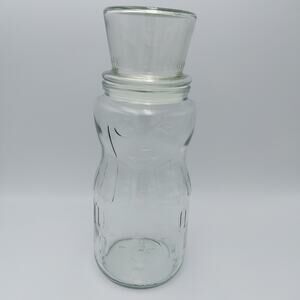 VTG‎ 1991 Planters Mr Peanut Happy Holidays Glass Canister Jar 9.5”